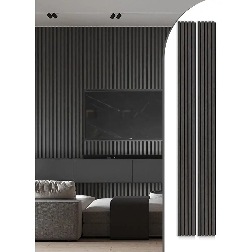 

Звуковые деревянные панели для стен, функциональность и долговечность, улучшенная акустическая и звукоизоляционная рифленая конструкция, универсальная деревянная планка