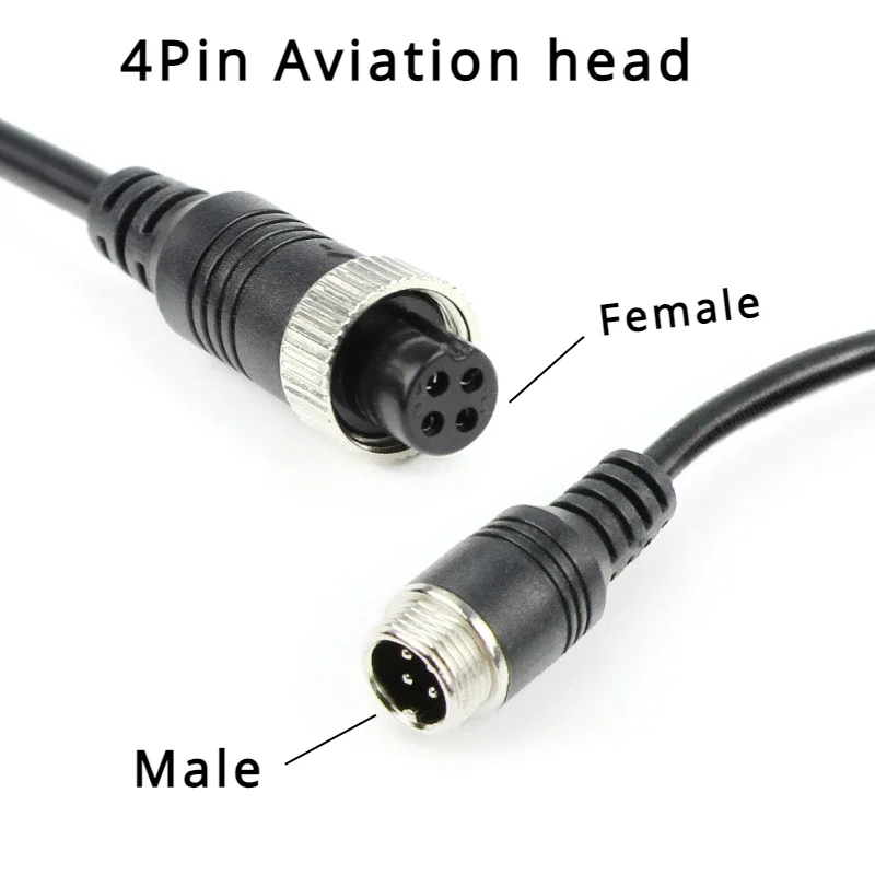 1/5Pcs/lot 4Pin Aviation Head Male/Female to RCA AV/Female DC Multiple Cable Plug Adapter Converter For Car Rear Camera Monitor