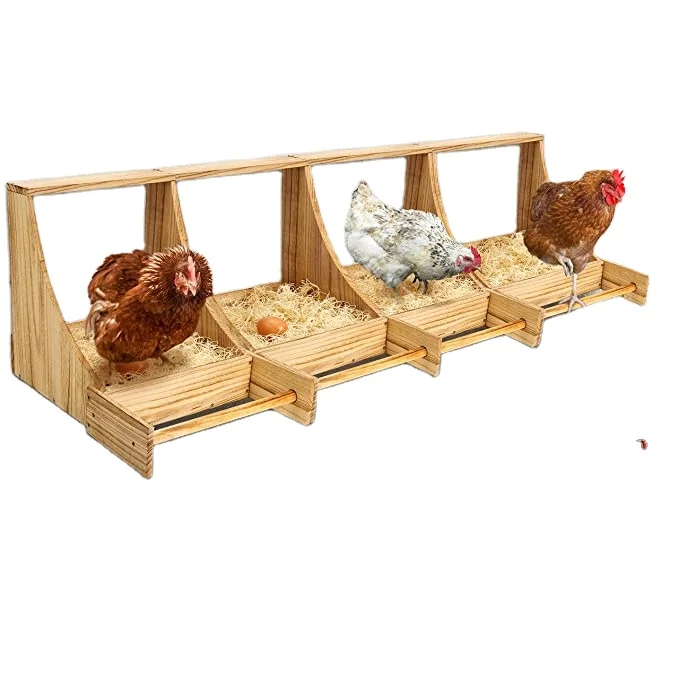 Large Wood Chicken Coop Single Compartment Hens Laying Nest Boxes for Hens Ducks and Poultry