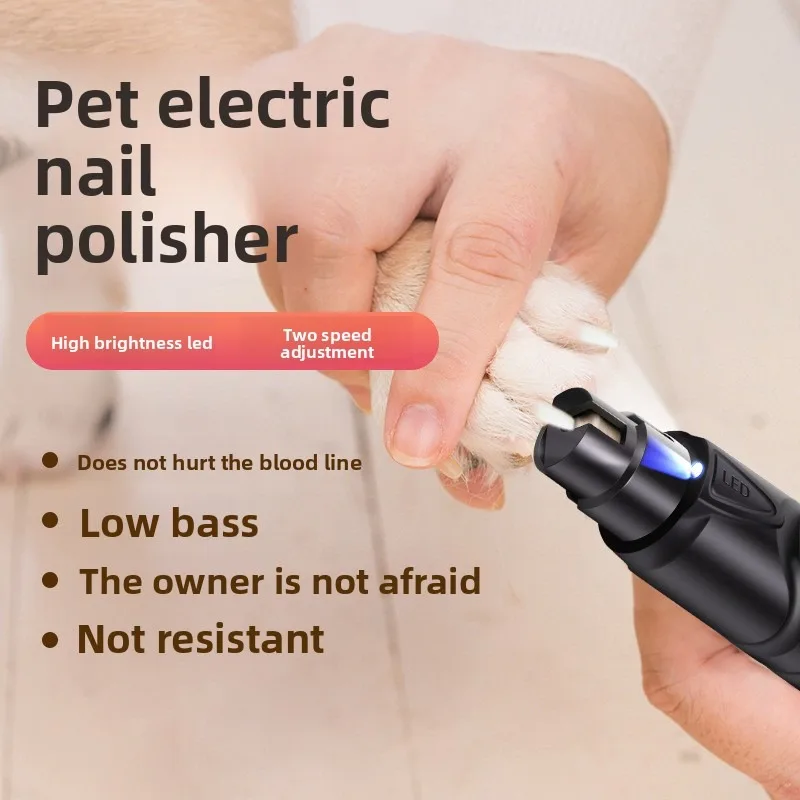 Electric Pet Nail Grinder Clipper Trimmer Cats Dogs Powerful Rechargeable Grooming Tool Gentle Paws Filing Polishing Kit Safe