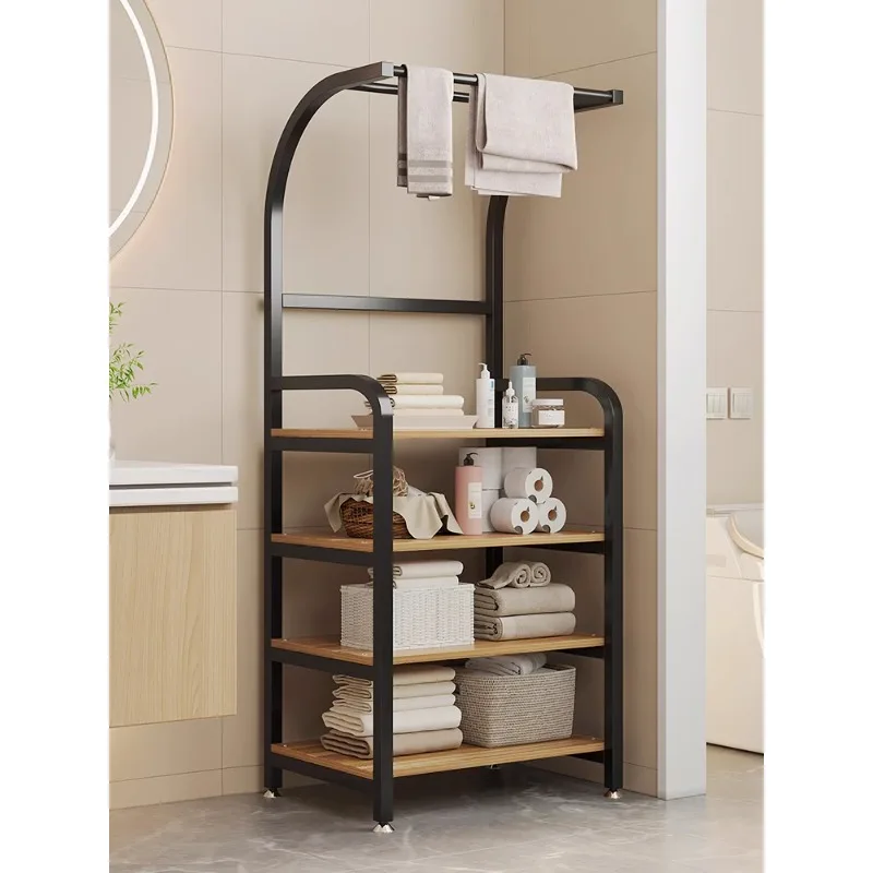 Washing machine storage rack, floor to ceiling, toilet, toilet top, non perforated bathroom, bathroom storage rack