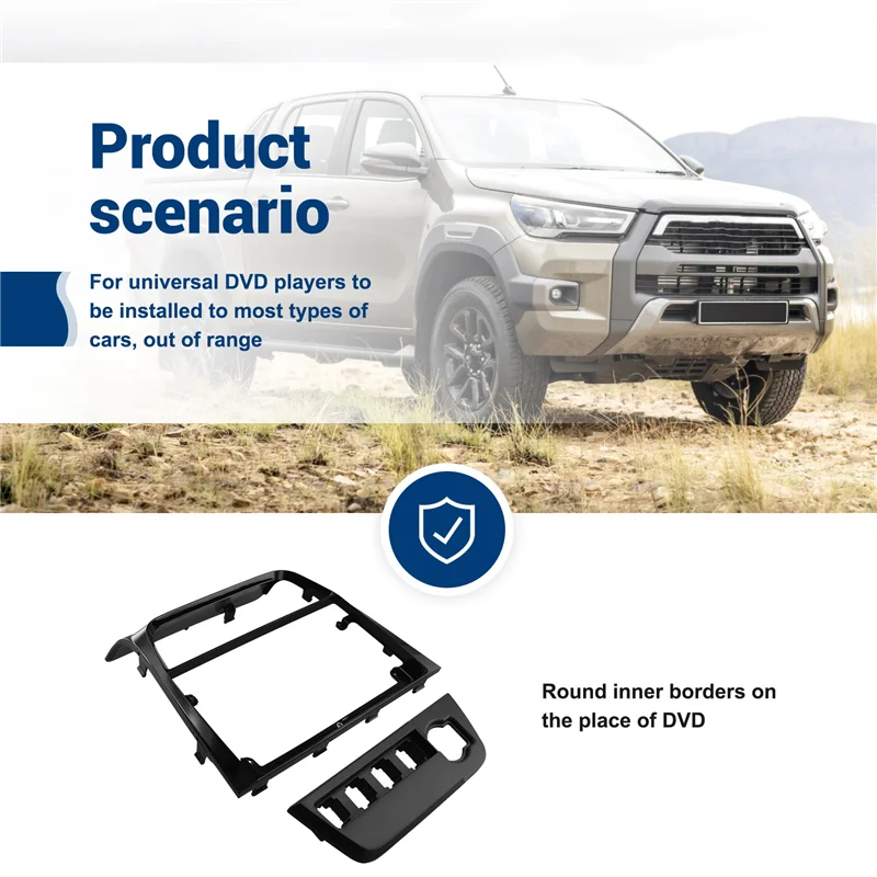 

Excellent-Car Radio Facia Panel 9Inch Frame Audio Fitting Adaptor Dash Trim Kits For VW Golf G6/Voyage/Saveiro 2008-2012 2 Din