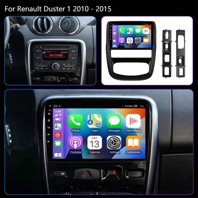 Android 15 Carplay Auto Car Radio For Renault Duster 1 2010 2011 2012 2013 2014 2015 Multimedia GPS Player Stereo 2din Head Unit