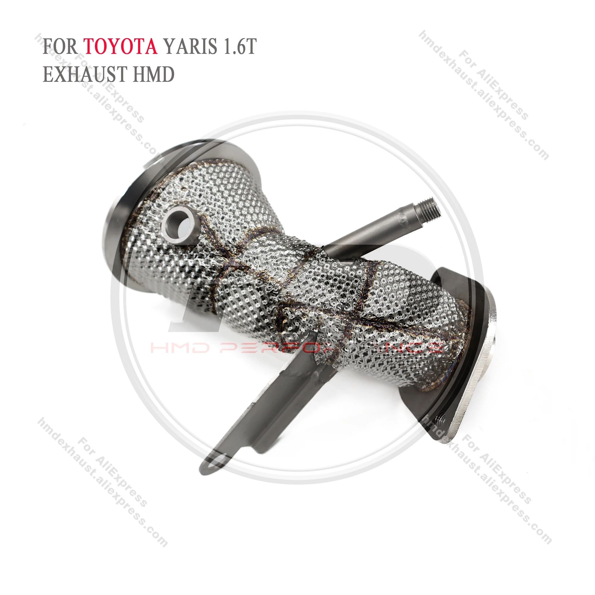 HMD Exhaust System High Flow Performance Downpipe for Toyota GR Yaris 1.6T With Heat Shield Racing Pipe