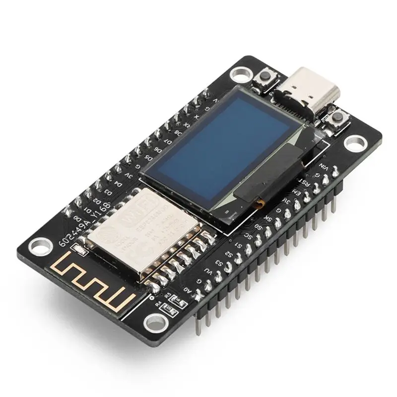 

[ABDH] Плата разработки NodeMCU ESP8266 с 0,96-дюймовым OLED-дисплеем, модулем Wi-Fi CH340 ESP-12E, Micro-USB для Micropython