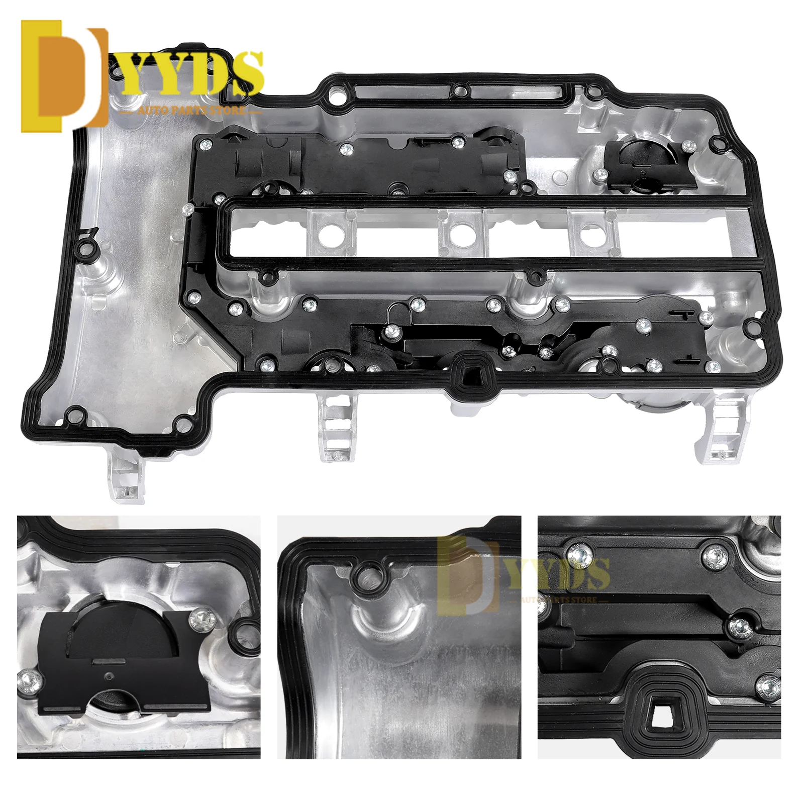 Aluminum Engine Valve Cover For Opel Astra J Chevy Sonic Chevrolet Cruze Buick 1.2 1.4L Bolts & Seal & Gasket 25198498 25198874