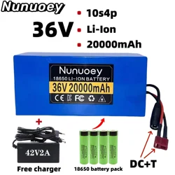 of newly upgraded 36V 10S4P 20Ah battery pack 500W high-power 36V 20000mAh lithium battery BMS+charger