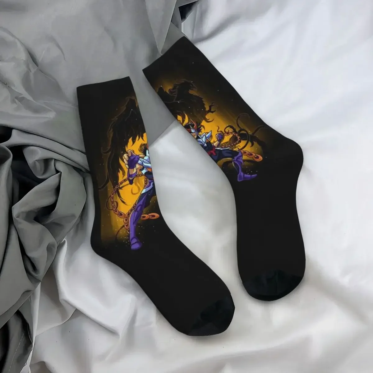 Les Chaussettes Seiya Knights Merch, Chaussettes Harajuku, Bas super doux, Chaussettes longues toutes saisons, Accessoires pour hommes et femmes, Cadeau d'anniversaire