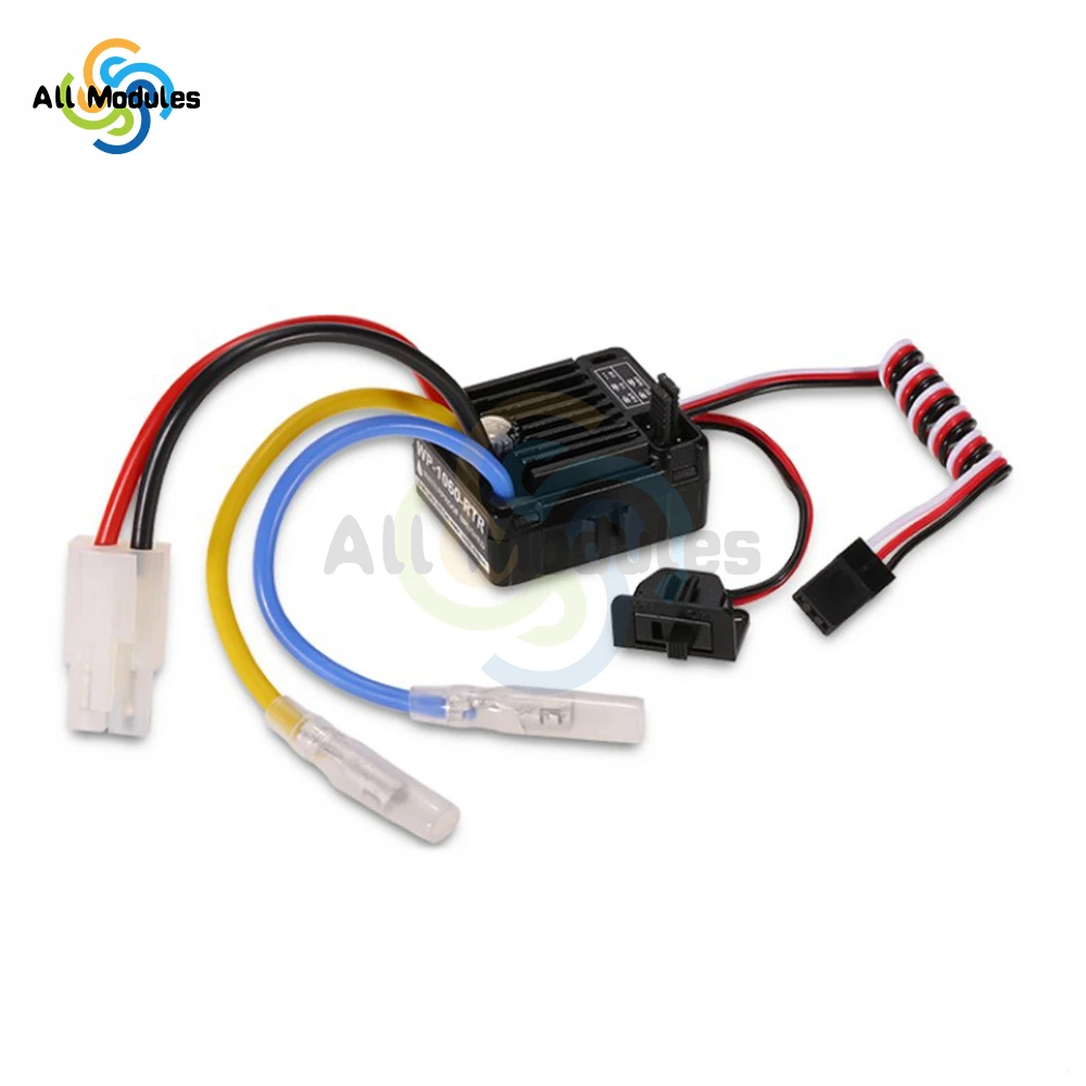 QuicRun WP-1060-RTR 60A Brushed Electronic Speed Controller ESC For 1:10 RC HSP Car Waterproof RC Car Axial scx10