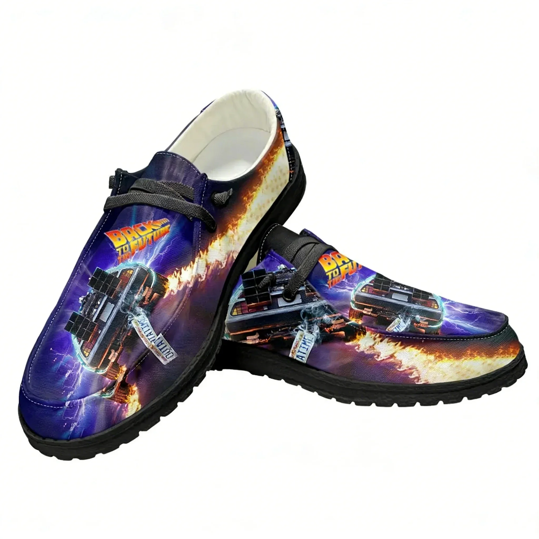Back to The Futures Science Fiction Movies Flat Casual Shoes Mens Womans Outdoor Lace-up On foot Lightweight Shoes