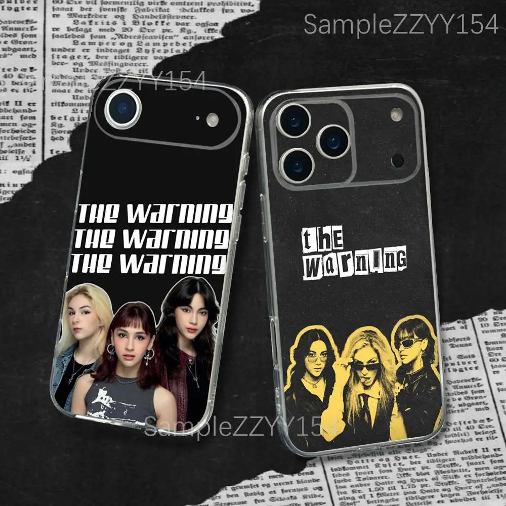 

The W-WarningS Band For iPhone 17,16,15,14,13,12,11 Plus,Pro,Max,XR,XS,X,7,8 Plus,SE,Mini Transparent Silicone Soft Phone Case