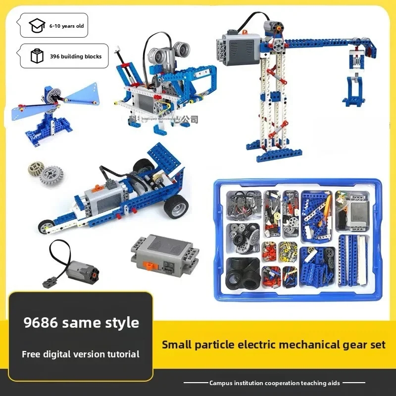 

9686 Building Blocks Set with M Motor STEM Educational Toy Compatible with Building blocks 9686 Small Particles Science Kit