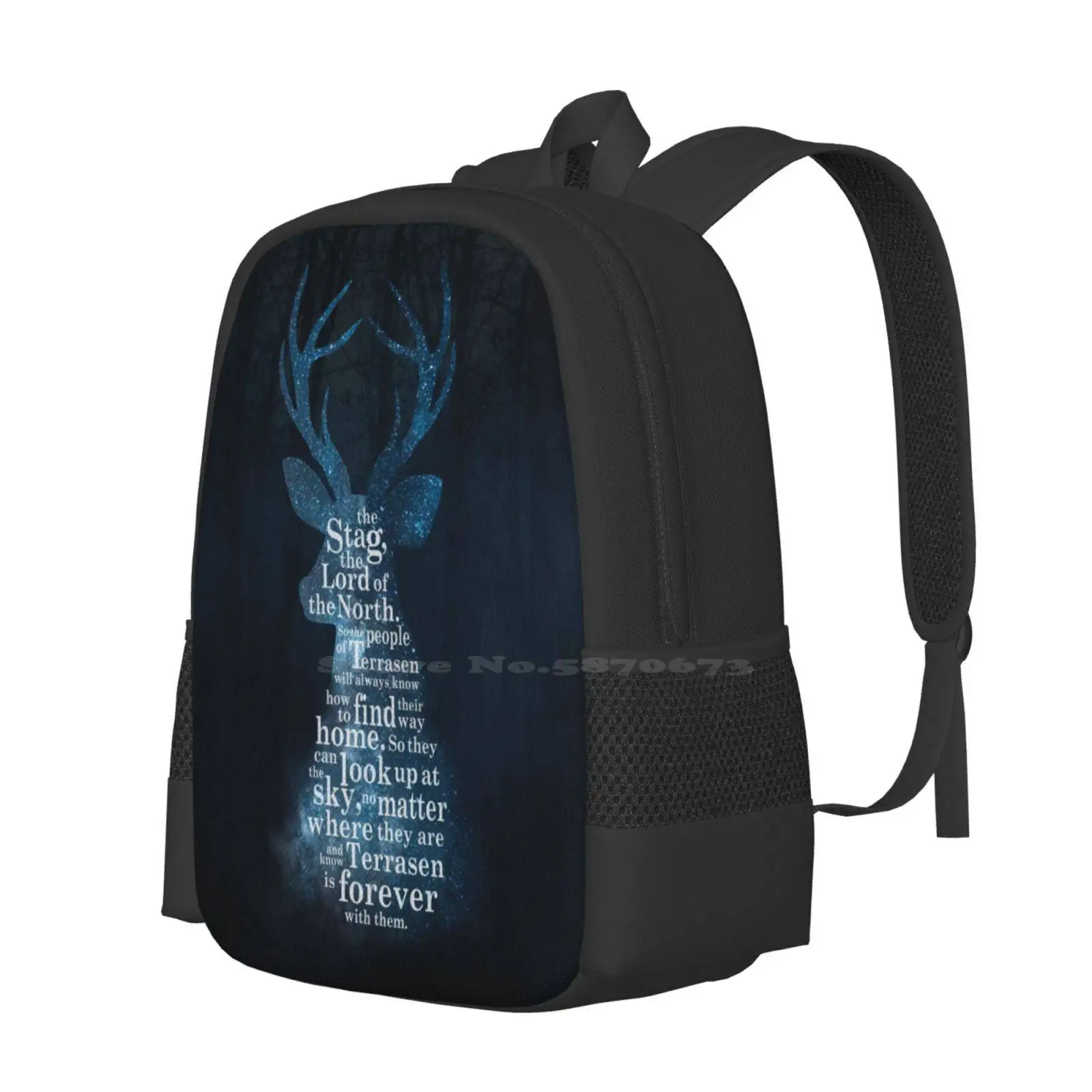 Throne Of Glass-The Stag , The Lord Of The North Fashion Pattern Design Travel Laptop School Backpack Bag Throne Of Glass Tog