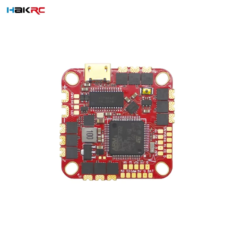 HAKRC F722 40A AIO Flight Controller Built-in 40A ESC STM32F722RET6 AT7456E OSD Barometer 5V/3A BEC Dual USB FPV