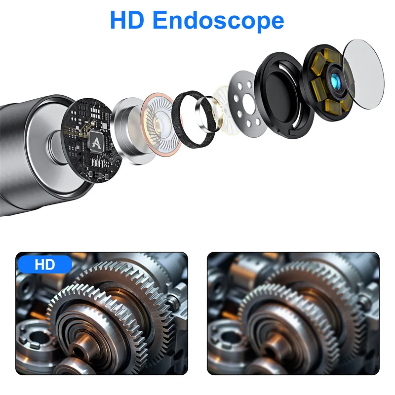 5.5MM Android Endoscopio Macchina Fotografica 3 IN1 Micro USB Tipo C Periscopio Mini Macchina Fotografica Impermeabile LED di Ispezione Auto Per HUAWEI XIAOMI PC