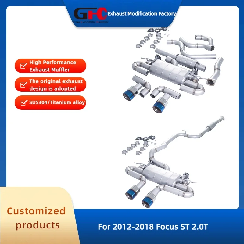 

Высокопроизводительная выхлопная система GFC SUS304 Catback Valvetronic с глушителем для Ford Focus ST 2.0T 2012-2018, автомобильные аксессуары