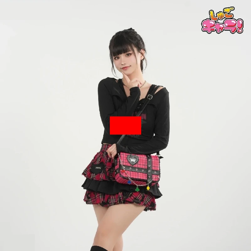 ウエストパックガール JK 制服メッセンジャーショルダーバッグ学生ハンドバッグギフト女の子のファッションバッグアニメしゅごキャラクロスボディバッグコスプレ