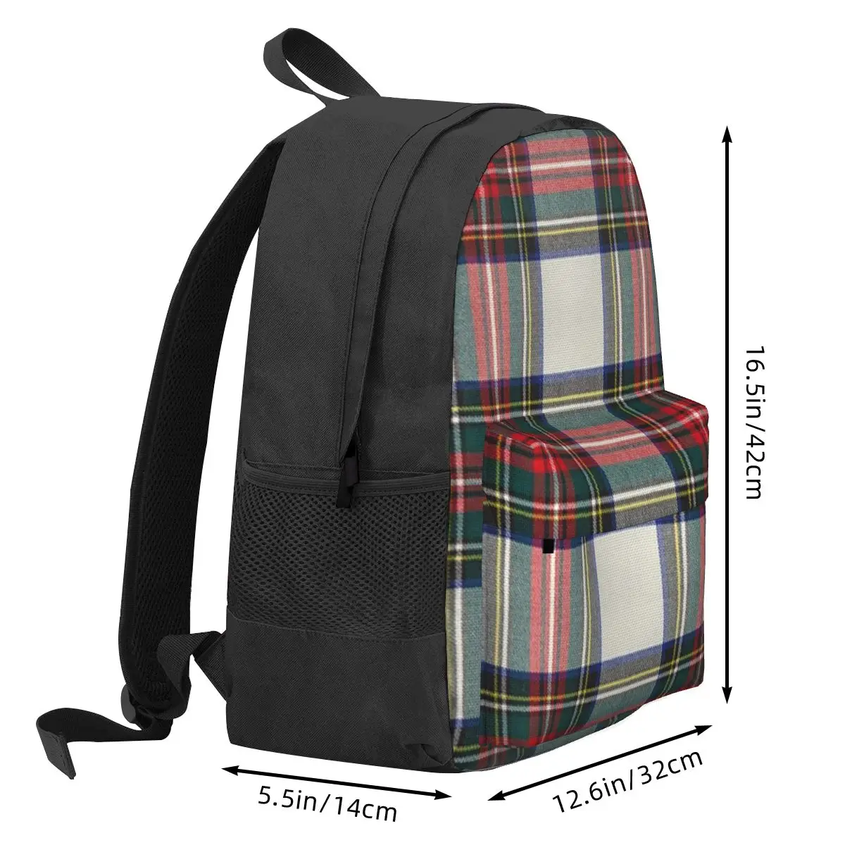 Stewart Dress Scottish Tartan Backpack Student BookBag Kids School Bag Laptop Shoulder Bags for Boys Girls