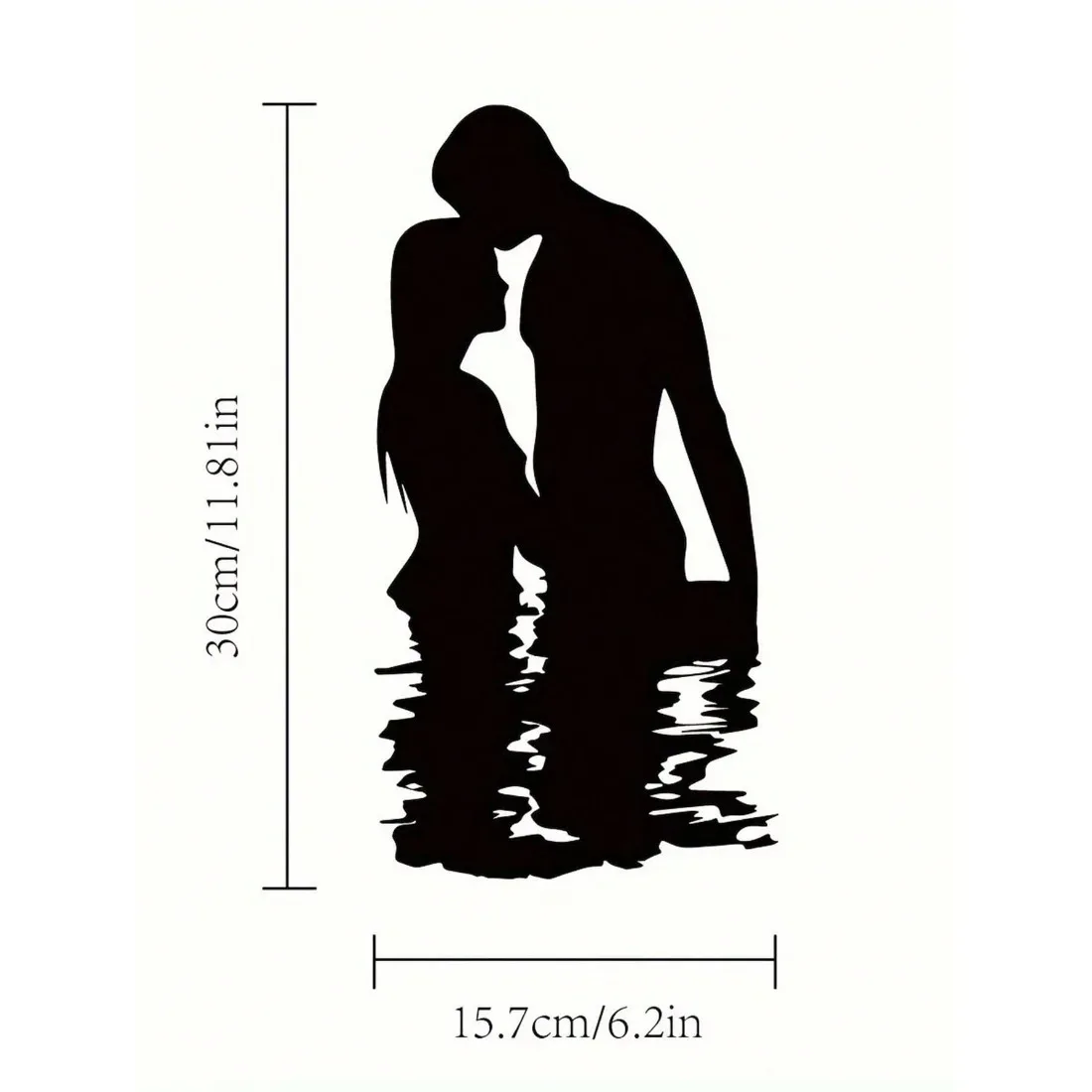 Nowoczesna metalowa dekoracja ścienna z motywem całujących się par, wodoodporna, odporna na rdzę, abstrakcyjna ozdoba do salonu, sypialni, łazienki.