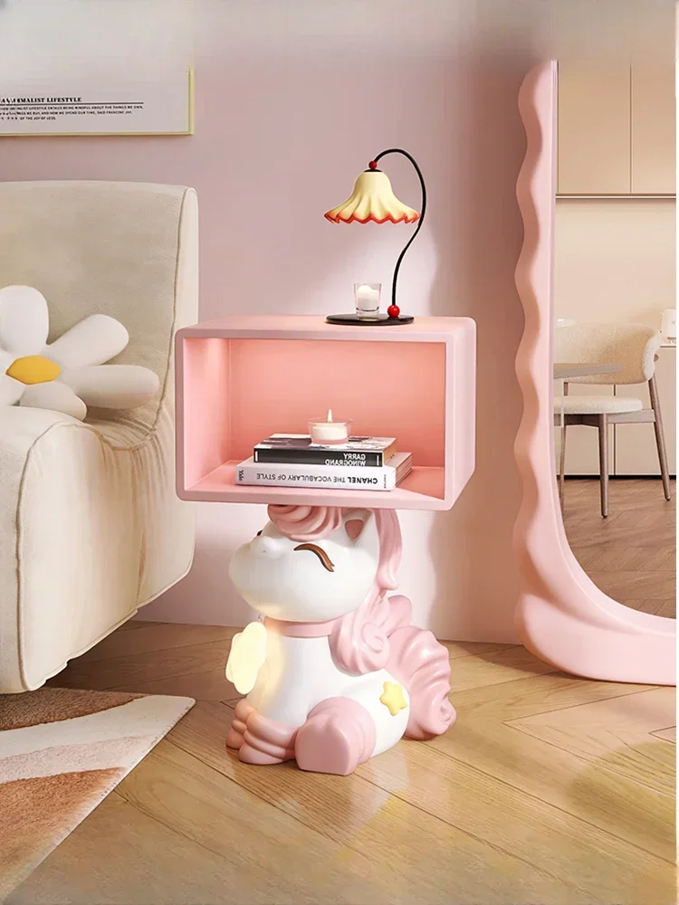 

Halloween Room Decoration Cartoon Horse Sculpture Living Room Storage Animal Figurine Resin Material Craft Statue Home Decor