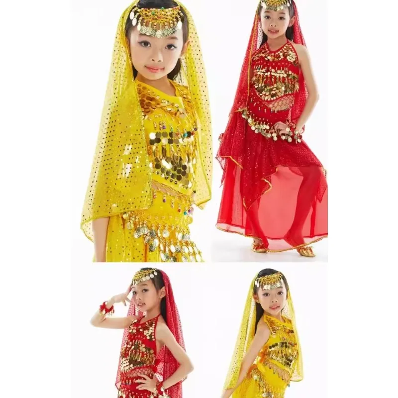 Customized New Children's Day Belly Dance Costume Performance Set Highlight Skirt