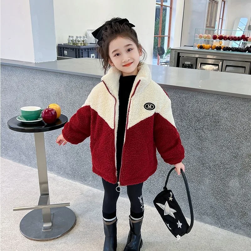 

2025 New Girls' Winter Warmth Thickened Faux Fur Coat with Hood for Kids Cozy Stylish Winter Coat for Children Plus Size Jacket