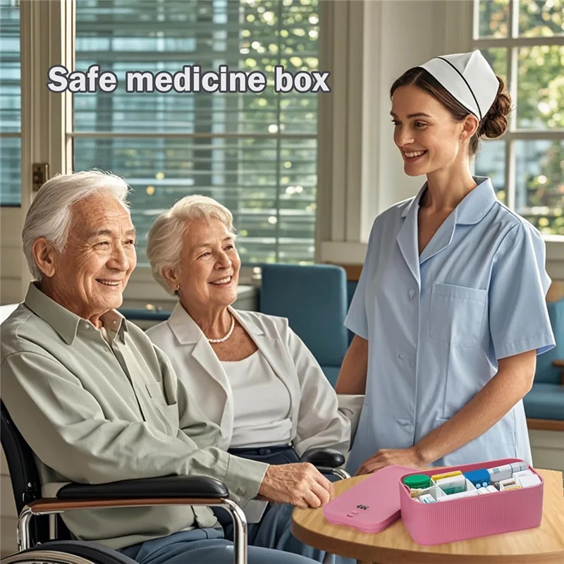 

A82I-Lockable Storage Box, Locking Medicine Box, Cell Phone Locked Jail, Containers Bin For Personal Refrigerator Home