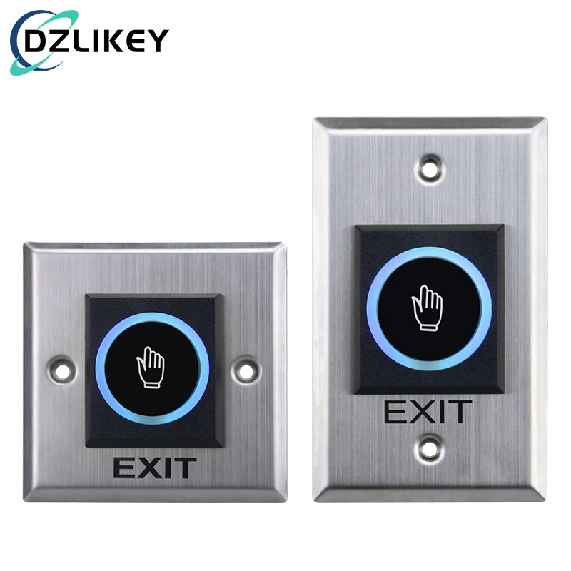 

Infrared Sensing Stainless Steel Exit Button, Non Contact Exit Switch, LED Indicator Light, Used for Access Control System