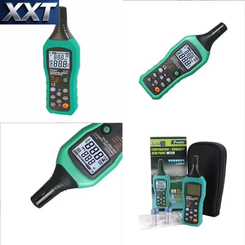 XXT MT4616 Digital Temperature Humidity Dew Point Tester ProsKit Portable Environmental Hygrometer Thermometer