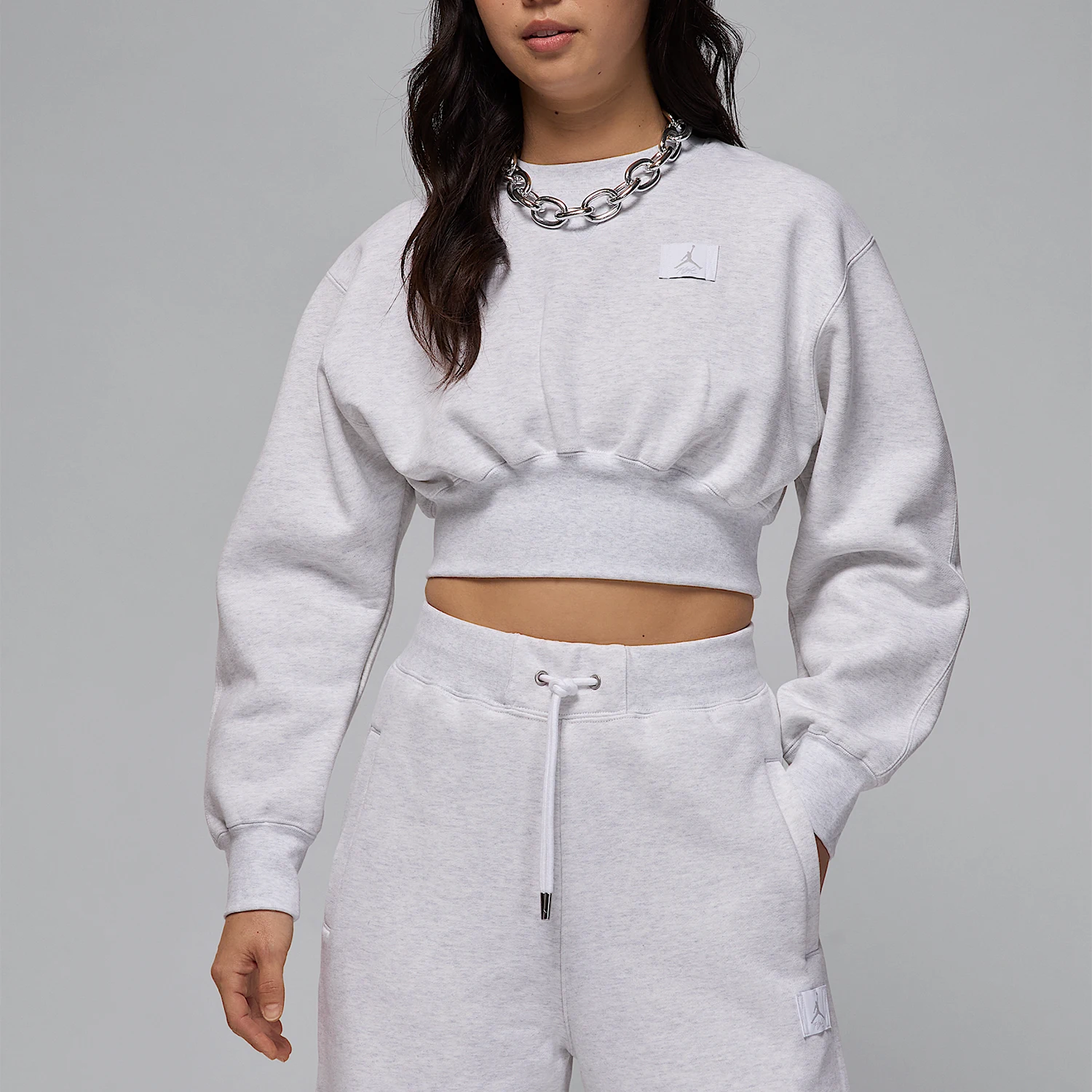 Nike genuine JORDAN women's short knitted sports sweatshirt pullover FV7153-051