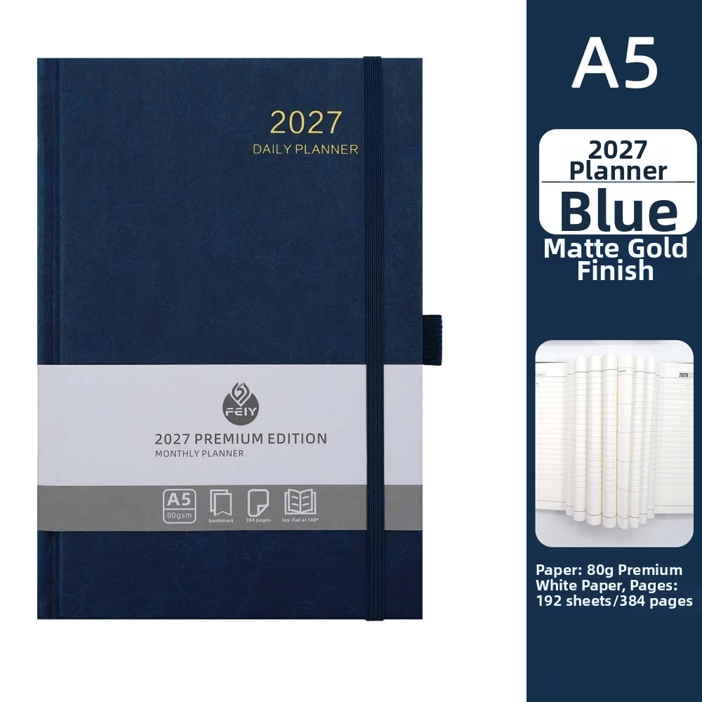 A5 2027 Schedule Book Calendar Notebook Convenient Agenda Planner Notebook Multi Functional Thick Paper Time Management Planner