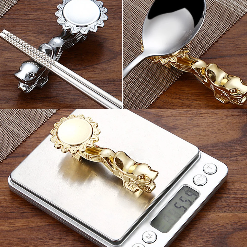

2 Pcs Dining Table Chopstick Rest Tableware Dragon Shaped Holder Serving Chopsticks