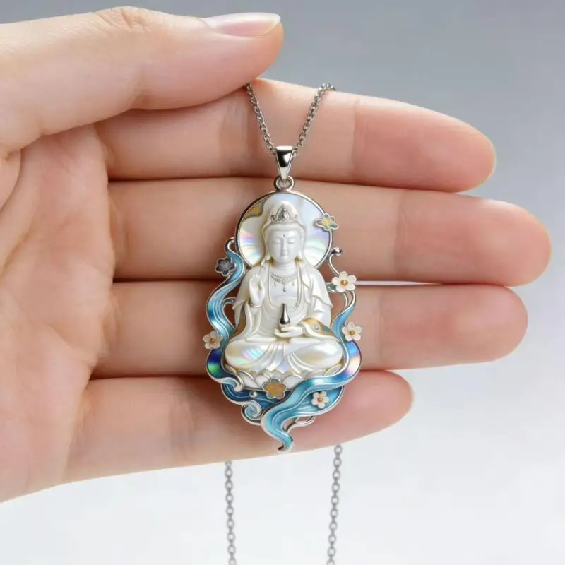 Chinese Mythology Nine Tailed Fox Enamel Pendant Necklace For Women Trendy Exquisite Daily Wear Jewelry Gifts 1PC