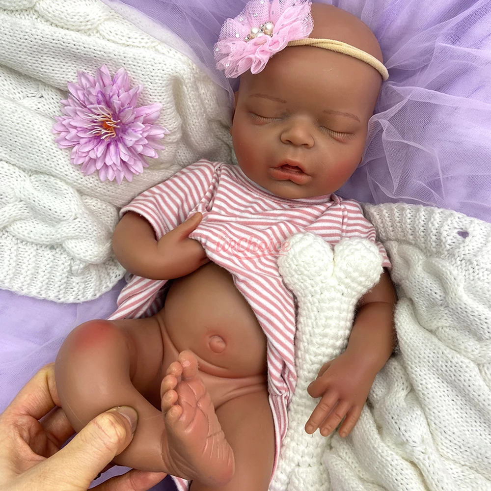18 pulgadas boca abierta niña hecha a mano suave de silicona renacido bebé realista cuidado de Alzheimer alivio de ansiedad 3D piel muñeca recién nacida