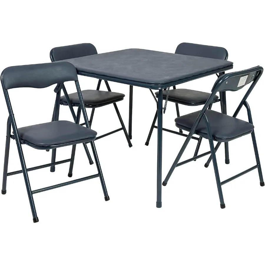 Flash Furniture Mindy Navy 5-teiliges Klapptisch- und Stuhlset für den Innen- und Außenbereich in Spielzimmer, Klassenzimmer und Esszimmer zu Hause S