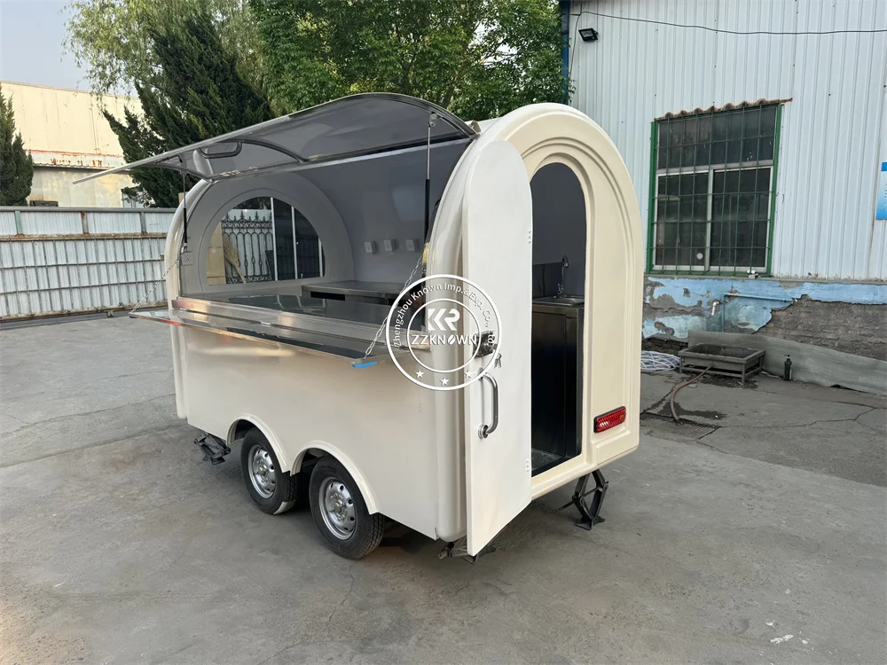 Carrello per fast food Cucina mobile Personalizzata Attrezzature complete Carrello per gelato al caffè Quiosco per snack da strada Rimorchio per camion per cibo per hot dog