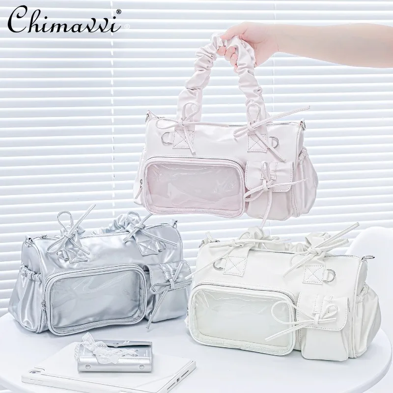 

Japanese Sweet Ballet Bowknot 10cm Doll Comic Exhibition Pain Bag 2025 New Cute Girl Student Kawaii Handbag Single Shoulder Bag