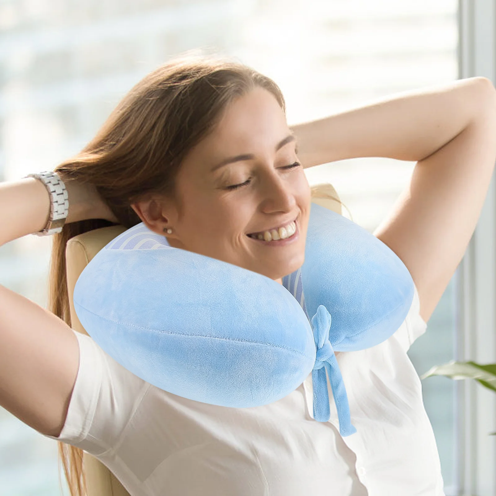 

Washable U Foam Ergonomic Head Support Travel For Airplane Car Office Portable Lightweight Neck For Travelers Soft