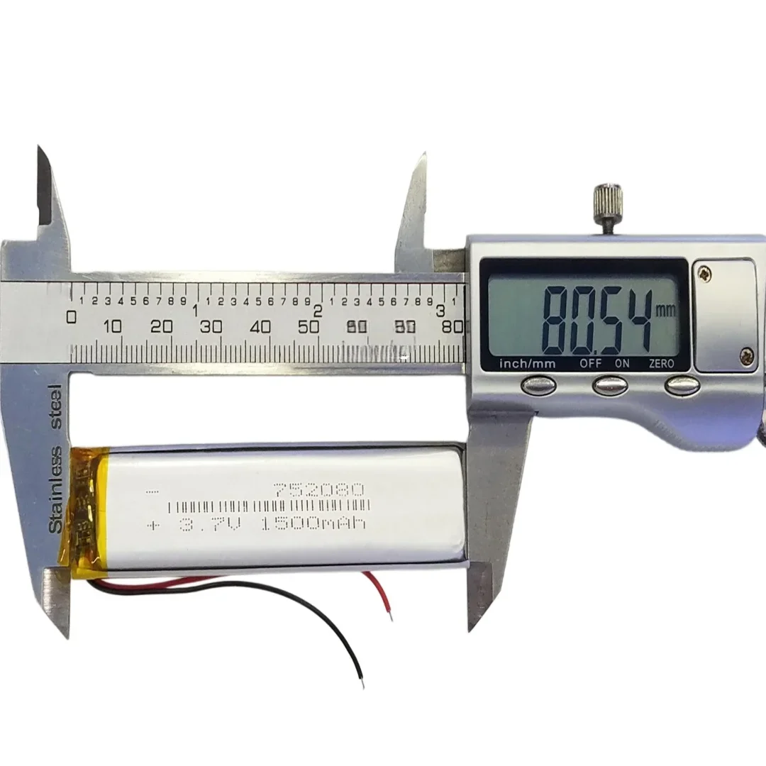 Replacement 752080 Battery Compatible with 802080 802085 852080 902080 for Bluetooth Keyboard Industrial Thermometer