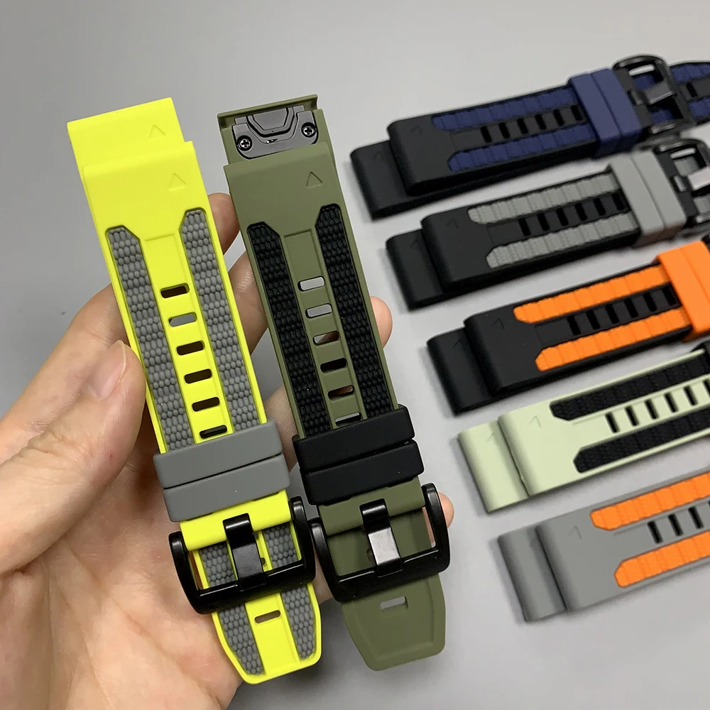 QuickFit 26mm 22mm Silicone Strap For Garmin Fenix E 8 Pro 51mm 47mm/Enduro 3 2/Epix Pro/Tactix 7 8/Quatix 8 970 Sports Bracelet