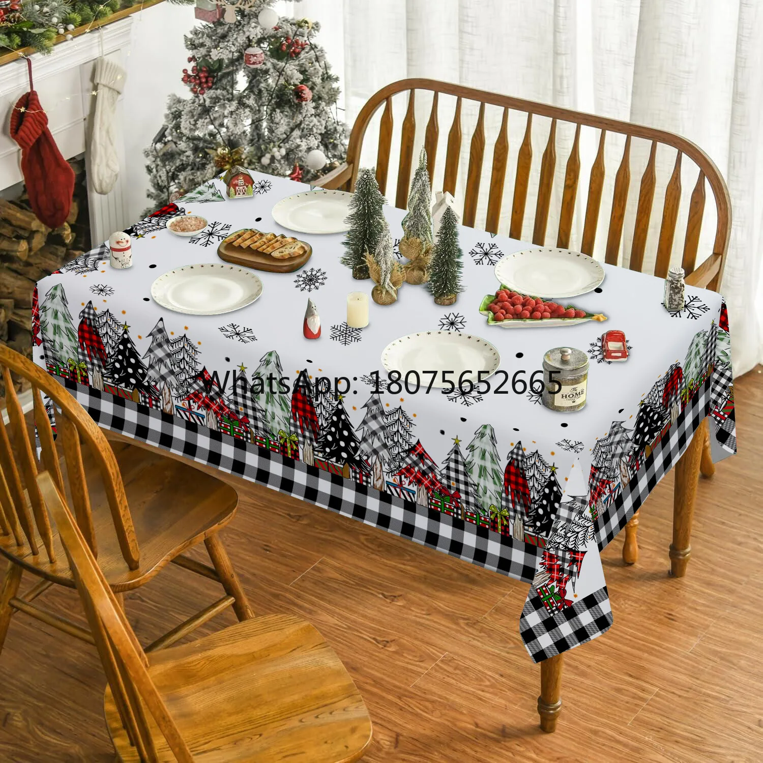 Tablecloth amazon bestseller kitchen & dining holiday decoration tablecloth christmas tree tablecloth