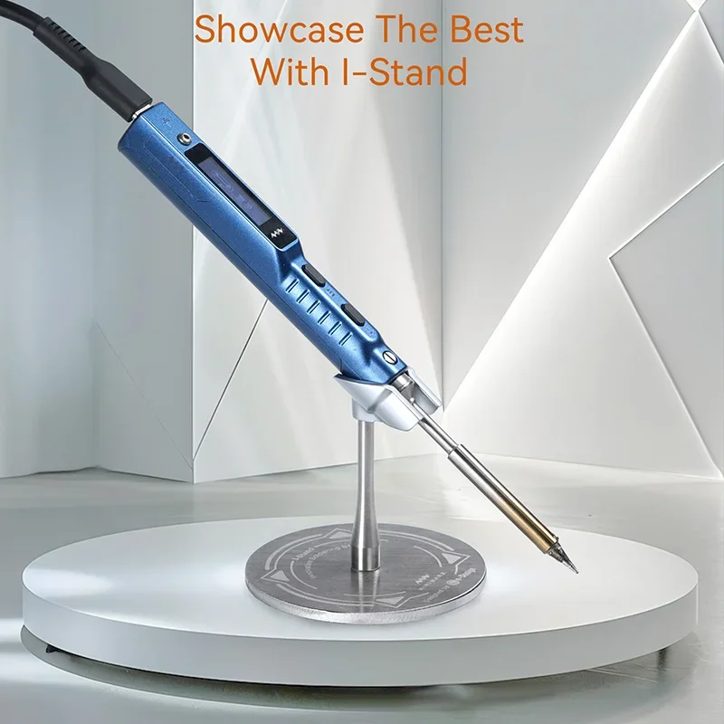 Miniware I-Stand حامل لحام مبتكر صغير لـ TS101/TS21 سبيكة لحام ذكية 3 مم 304 حامل الاستعداد من الفولاذ المقاوم للصدأ
