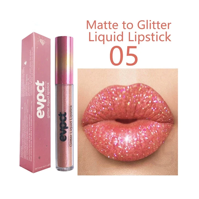 Brillo de labios de brillo mate de 15 colores, brillo de diamante, maquillaje desnudo, lápices labiales líquidos impermeables, tinte de labios de