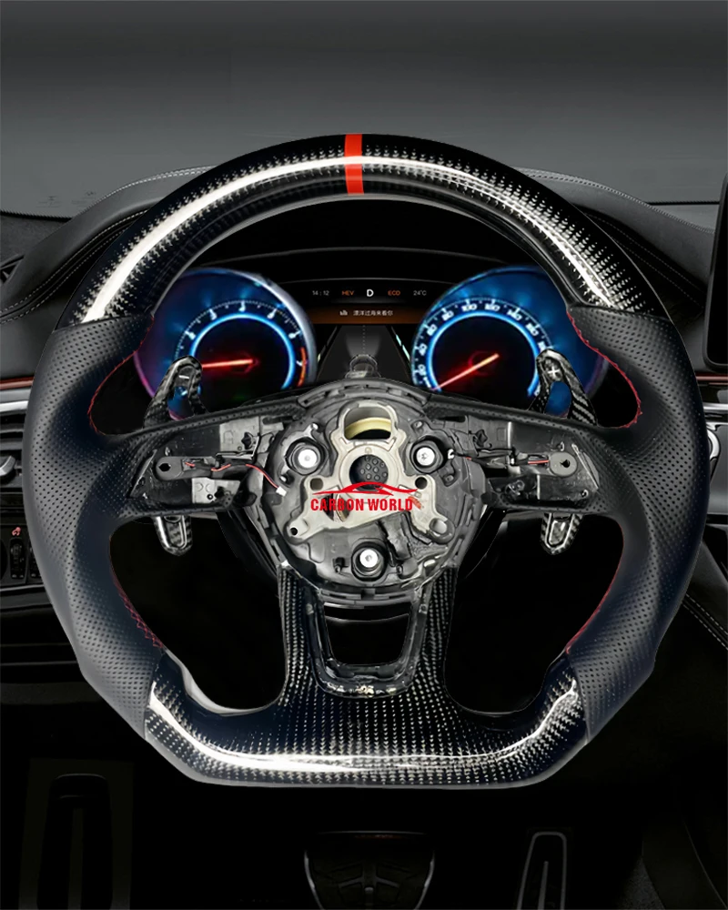 

Custom Carbon Fiber Steering Wheel For Audi A3 A4 B9 A5 RS3 RS4 RS5 S3 S4 S5 S6 S7 RS6 RS7 B8.5 B8 R8 TTRS TTS TT Q3
