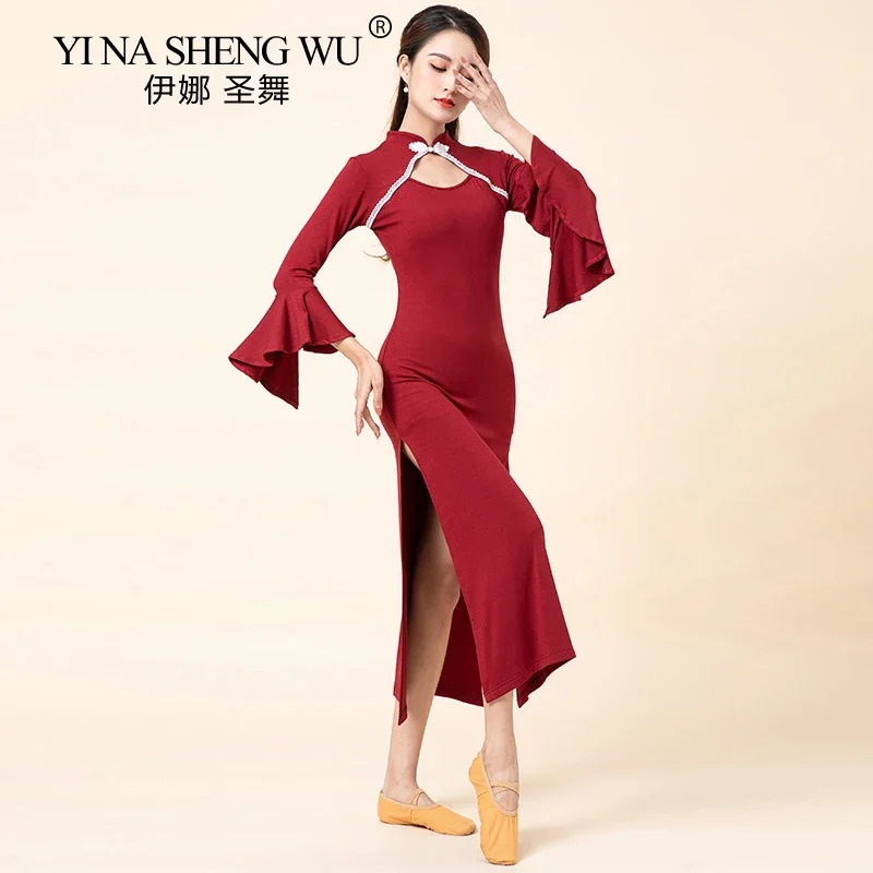 

Новые модные классические танцевальные костюмы, женский классический танец, Cheongsam, длинная юбка, современный танец, одежда для самостоятельного выращивания