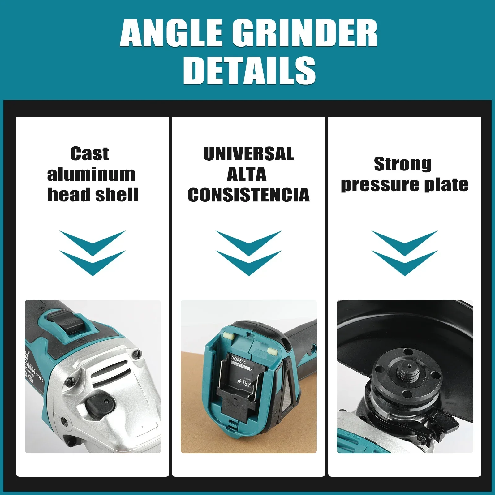 Makita DGA504 18V 6.0Ah 125mm brushless lithium battery with multiple electric grinders, angle grinders, rechargeable cutting ma