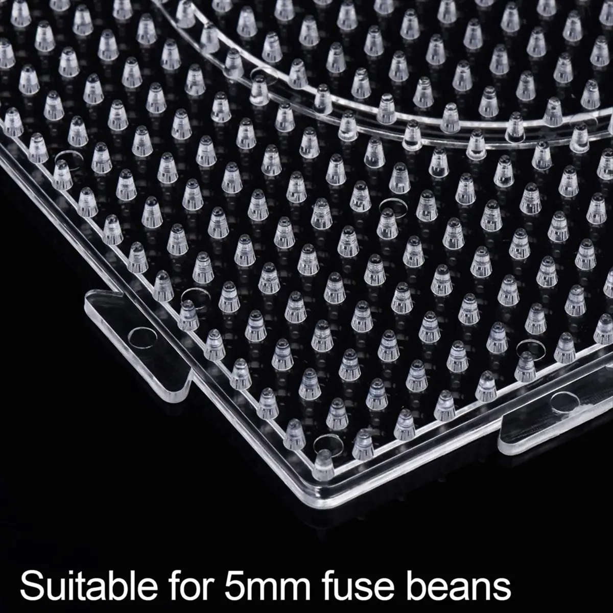 2025+ 20 PCS Large Fuse Beads Pegboards Square Plastic Bead Boards 5mm Clear Fuse Beads Boards Plastic Melty Beads Boards