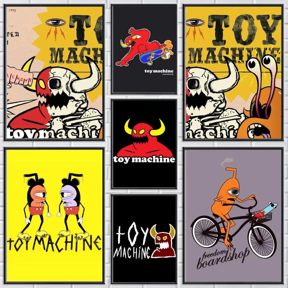 T-Toy M-Machine S-Skate Poster Perfect Sticker Self Adhesive Wall Art Decor for Home Office Dining Spaces