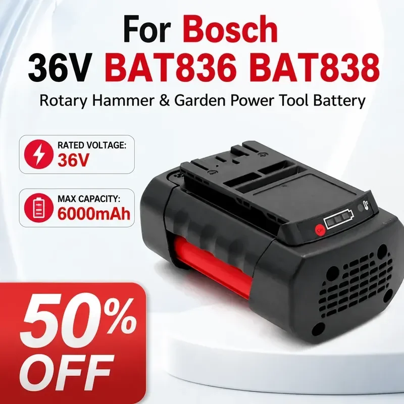 

For Bosch BAT836 BAT838 36V Lithium Battery for Bosch Power Tools Electric Hammer and Garden Tools Batteries