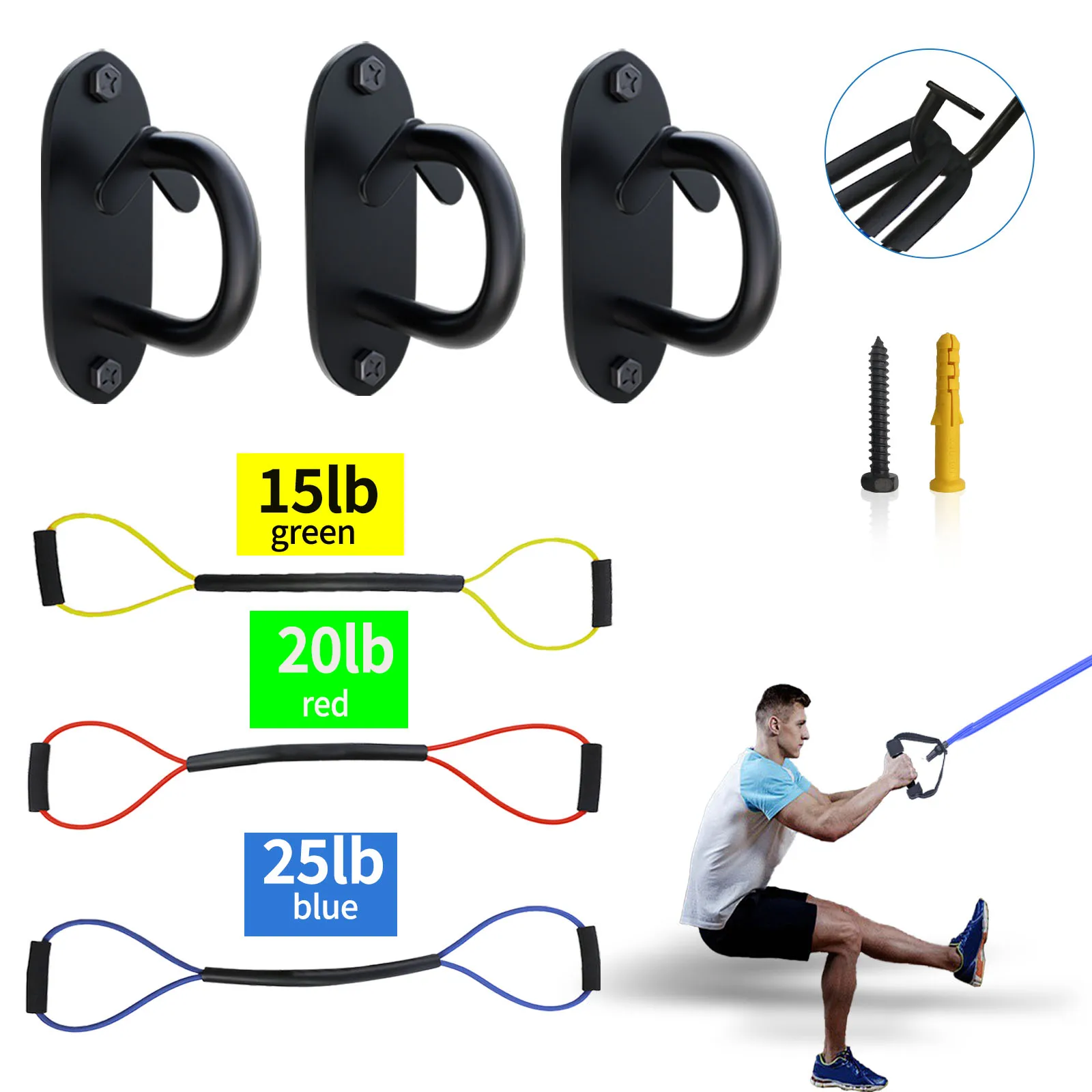 مقاومة اللياقة البدنية الملاكمة الكتف فتح الجمال الظهر والرقبة تمتد اليوغا التدريب مجموعة شريط المقاومة المهنية #1